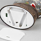 Новорічна музична нічник-світильник WDL 2103C Музична куля з Сніговиками, фото 5