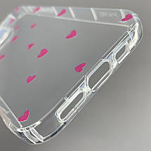 Чохол для Apple iPhone 14 Pro чохол з рожевими сердечками на телефон айфон 14 про прозорий a01f, фото 3