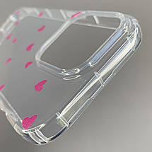 Чохол для Apple iPhone 14 Pro чохол з рожевими сердечками на телефон айфон 14 про прозорий a01f, фото 4