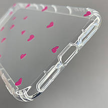 Чохол для Apple iPhone X / Xs чохол з рожевими сердечками на телефон айфон х / хс прозорий a01f, фото 3