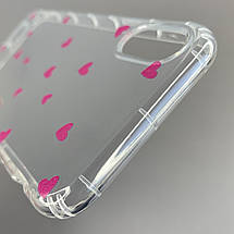 Чохол для Apple iPhone X / Xs чохол з рожевими сердечками на телефон айфон х / хс прозорий a01f, фото 4