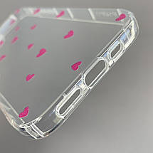 Чохол для Apple iPhone 13 чохол із рожевими сердечками на телефон айфон 13 прозорий a01f, фото 3