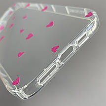 Чохол для Apple iPhone 13 Pro Max чохол із рожевими сердечками на телефон айфон 13 про макс прозорий a01f, фото 3
