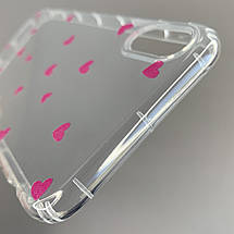 Чохол для Apple iPhone Xs Max чохол із рожевими сердечками на телефон айфон хс макс прозорий a01f, фото 4