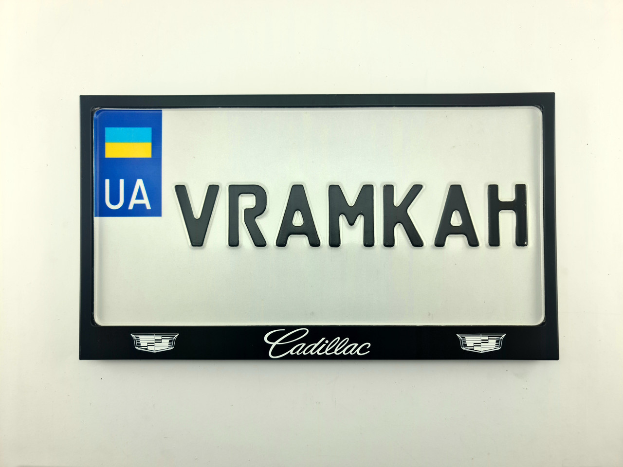 Номерна рамка для авто Cadillac black, рамка під американський номер, фото 1