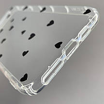 Чохол для Apple iPhone Xs Max чохол із чорними сердечками на телефон айфон хс макс прозорий a01f, фото 3