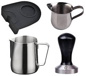 Набір Бариста Barista4 Темпер/Пітчер 350/Сливочник/Коврик для темперування