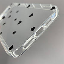 Чохол для Apple iPhone 13 Pro Max чохол із чорними сердечками на телефон айфон 13 про макс прозорий a01f, фото 3