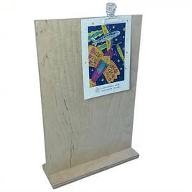 Меню холдер дерево на підставці А4 30 на 20 см. з біндером Натуральне дерево