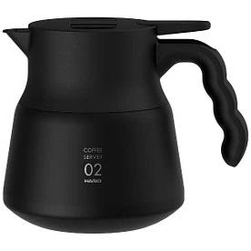 Сервер термос Hario Insulated V60 02 600 мл Чорний