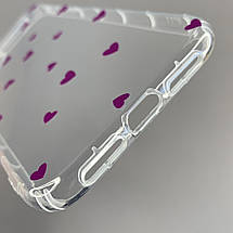 Чохол для Apple iPhone 11 чохол із фіолетовими сердечками на телефон айфон 11 прозорий a01f, фото 3