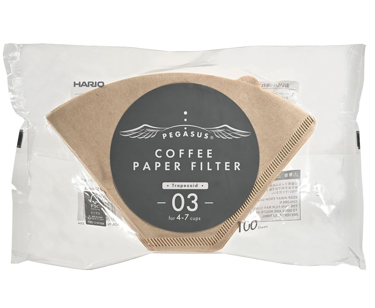 Фільтри Hario Pegasus Coffee Paper Filter 03 Натуральні, фото 1