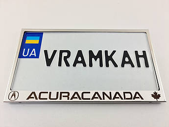Номерна рамка для авто Acura Canada хром, рамка під американський номер
