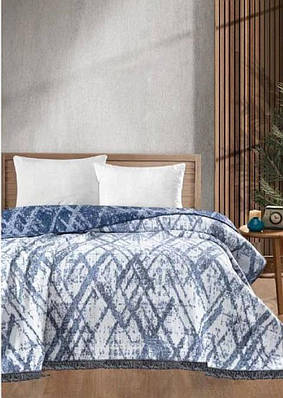 Плед бавовна Vefa Ocean синій 200х220см