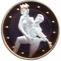 Сувенірна еротична монета 6 еросів (Sex euros). Сувенірний жетон