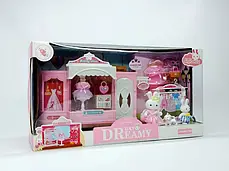 Набір дитячих меблів з будиночком для зайчат 3 персонажі 44х14х24 см, фото 2