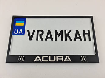 Номерна рамка для авто Acura black, рамка під американський номер