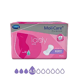 Прокладки урологічні MoliCare® Premium lady pad 4.5 краплі 14шт/уп