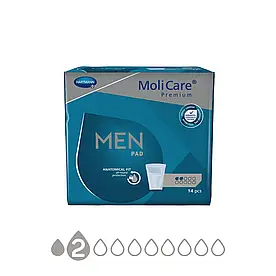 Прокладки урологічні для чоловіків у формі кишені MoliCare® MEN PAD 2 краплі 14шт/уп