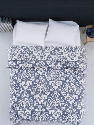 Плед бавовна Vefa Loren синій 200х220см