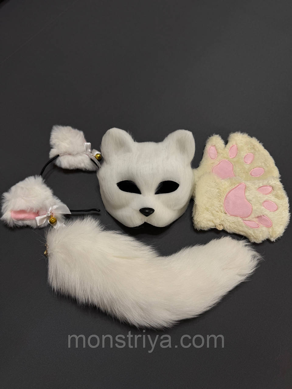 Набір для квадробіки Кішечка (маска, вушка, хвіст, рукавички)