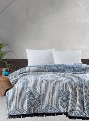 Плед бавовна Vefa Matilda синій 200х220см