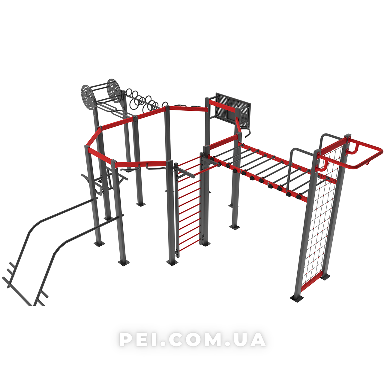 Спортивний комплекс для воркаута W2254 (спортивний майданчик для street workout, вуличні тренажери)