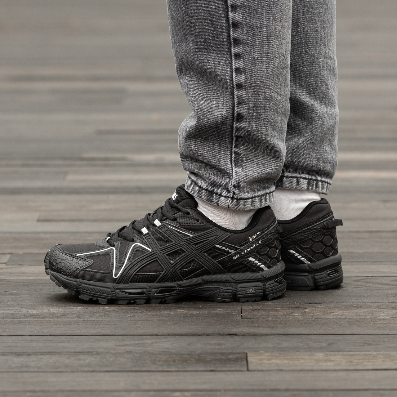 Зимові Чоловічі Кросівки Asics Gel-Kahana 8 Gore-Tex Black / Асікс Гел-Кахана 8 Гор Текс Чорні