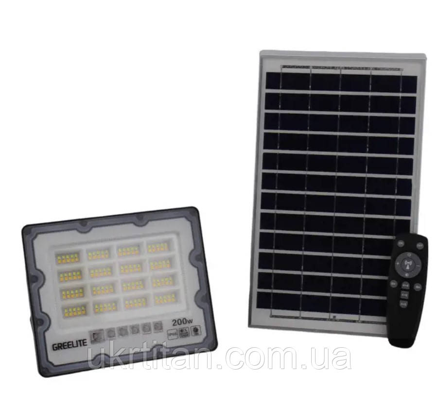 Оригінал! Ліхтар вуличний на стовп 200W JX-007 8955 із сонячною панеллю - Высшее качество!, фото 1
