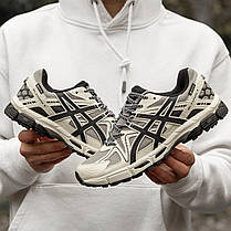 Зимові Чоловічі Кросівки Asics Gel-Kahana 8 Gore-Tex Beige / Асікс Гел-Кахана 8 Гор Текс Бежеві з Чорним, фото 2