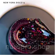 Гель-лак Saga New York Disco 009 9 мл світловідбивний бордовий