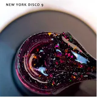 Гель-лак Saga New York Disco 009 9 мл світловідбивний бордовий