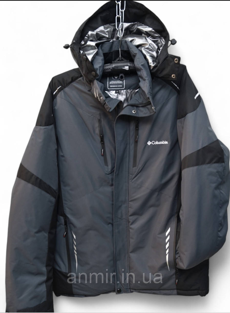 Куртка чоловіча зимова термо COLUMBIA батальна 58-66, колір сірий