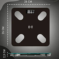 Підлогові розумні фітнес-ваги Domotec, Ваги підлогові електроніка, Смарт ваги з додатком для смартфона FG-74