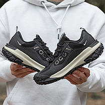 Зимові Чоловічі Кросівки Nike ACG Mountain Fly 2 GTX Low / Найк АСГ Маунтін Флай 2 ГТХ Низькі Чорні з Бежевим, фото 2