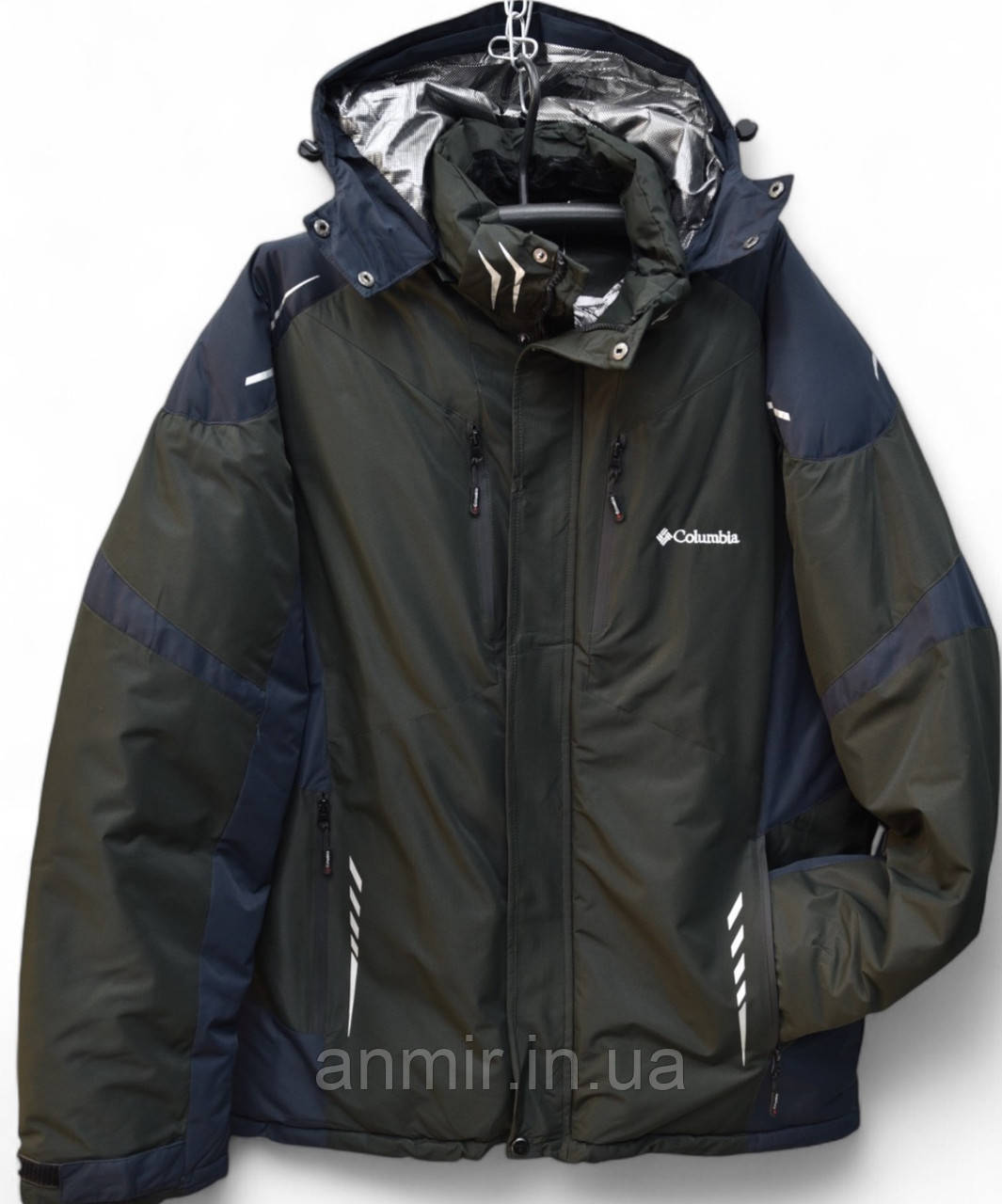Куртка чоловіча зимова термо COLUMBIA батальна 58-66, колір хакі