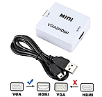 Конвертор VGA в HDMI (гн.VGA+гн.3,5 мм (IN)- гн.HDMI (OUT))