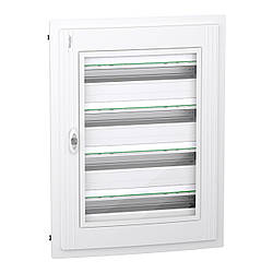 Щит 96 модулів (4 ряди по 24 мод.) врізний з прозорими дверцятами, Schneider Electric серія PrismaSeT XS, LVSXP424