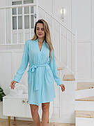 Домашній халат у рубчик