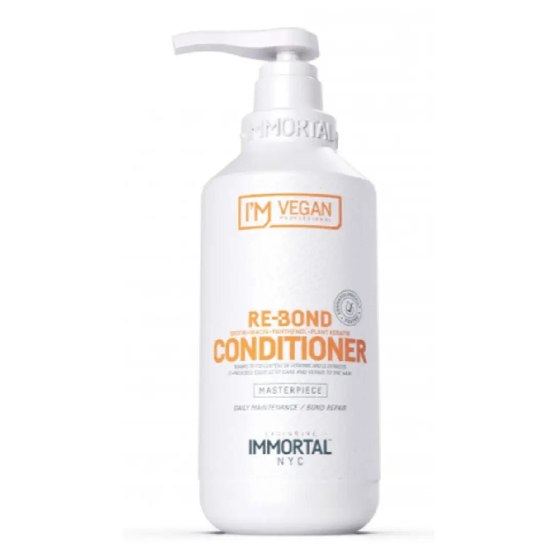 Кондиціонер для глибокого відновлення пошкодженого волосся Immortal NYC RE-BOND I'M Vegan 500 мл NYC-66, фото 1