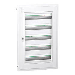 Щиток 120 модулів (5 рядів по 24 мод.) врізний з прозорими дверцятами, Schneider Electric серія PrismaSeT XS, LVSXP524