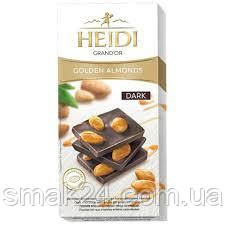 Шоколад темний із карамелізованим суцільним мигдалем 50% какао Heidi Dark 100 г Румунія
