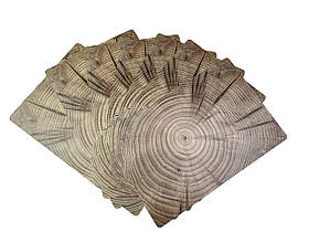 Килимок сервірувальний під столове приладдя, 30х45 см, поліпропілен, зріз дерева, ТМ Мой Дім 01447