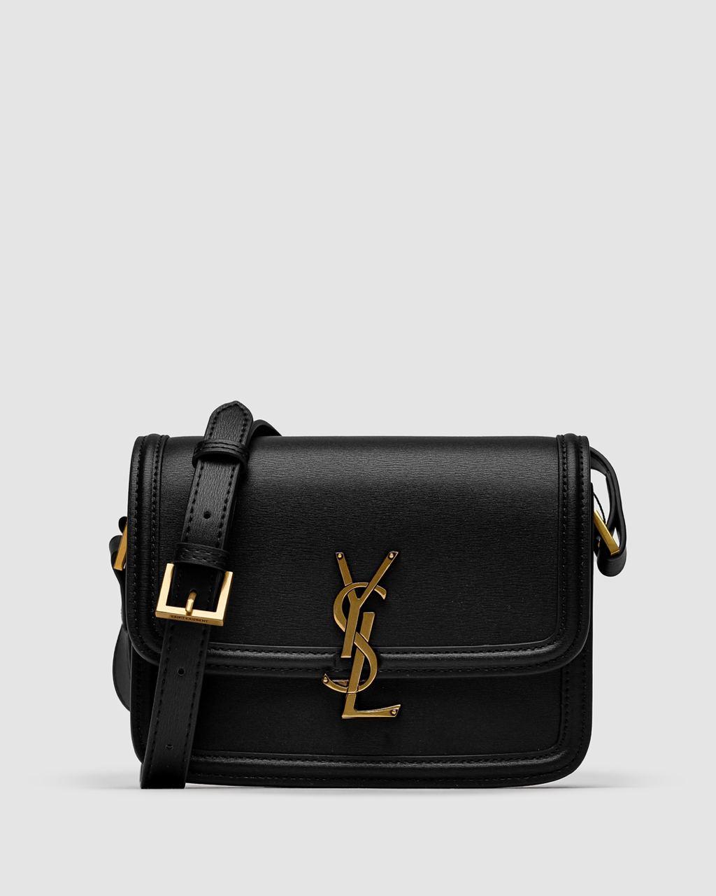 Шкіряна жіноча сумочка чорна Yves Saint Laurent