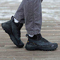 Зимові Чоловічі Кросівки Reebok Zig Kinetica 2 Edge GTX / Рибок Зіг Кінетика 2 Едж ГТХ Високі Чорні з Сірим, фото 6