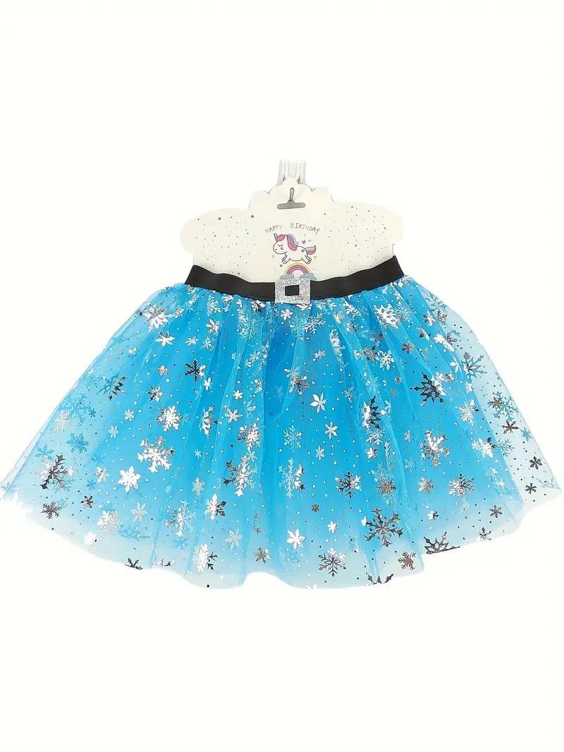 Фатиновая юбка голубая в снежинку., фото 1