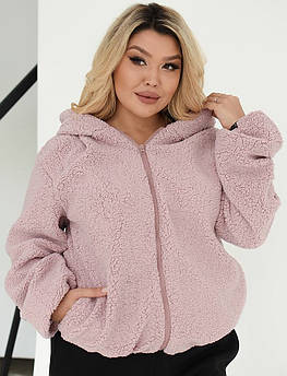 Жіноча куртка з екохутра з капюшоном top