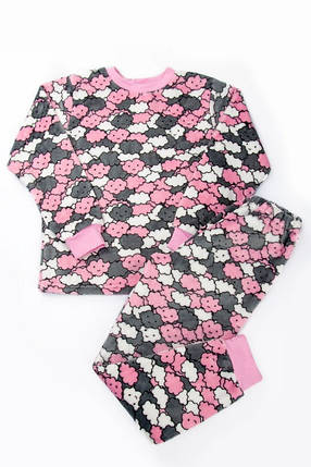 2440-24Добл Піжама для дівчаток махра тм Авекс розмір 122 см, фото 1