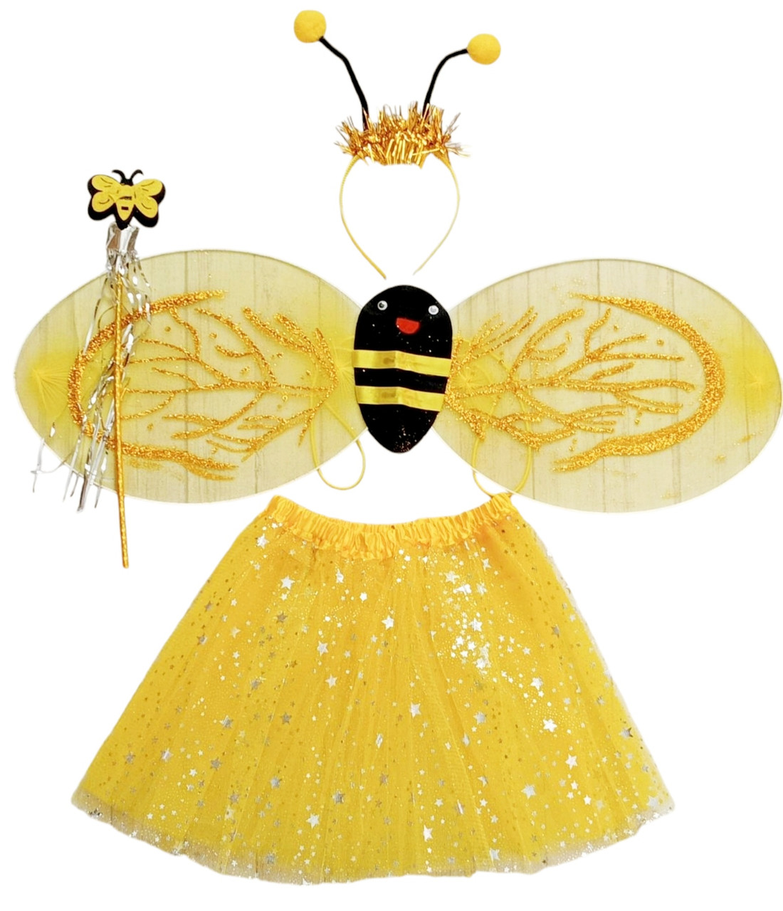 Карнавальный костюм  Пчелка (крылья, волшебная палочка, обруч. юбка), фото 1