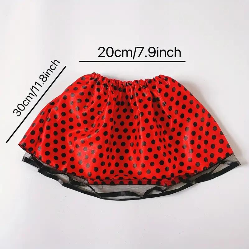 Дитяча червона спідниця в чорний горошок. Підходить до образу Міні Маус, Сонечко, фото 1
